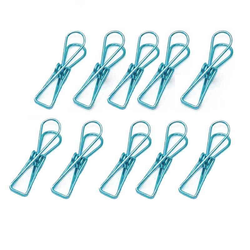 10X Spring Paperclips Metal Wire Hollow Out Clips 33mm Mini Binder Paper Clip - Rose Gold
