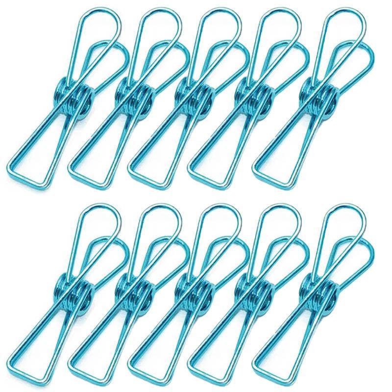 10X Spring Paperclips Metal Wire Hollow Out Clips 55mm Mini Binder Paper Clip - Rose Gold