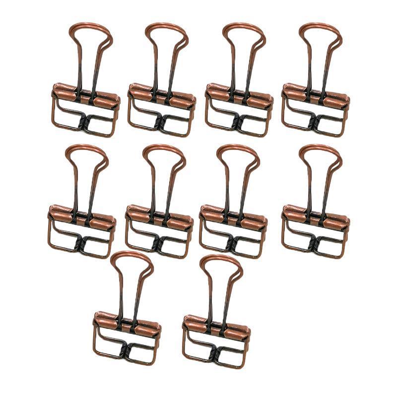 Solid Color Hollow Out Swallowtail Metal Binder Bookmark Clips Office Supplies - Gold