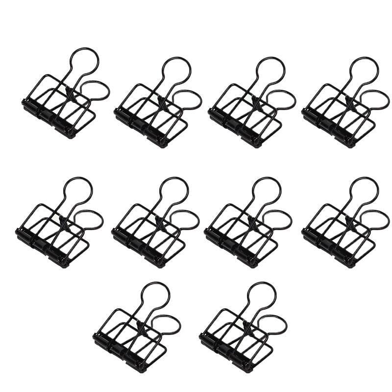 Solid Color Hollow Out Swallowtail Metal Binder Bookmark Clips Office Supplies - Silver