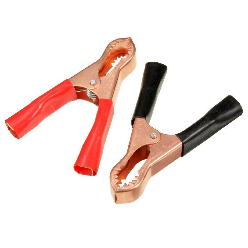 2/4/6Pairs Car Battery Tongs Cable Alligator Electrical Measured Clip Clamp Tool - 4pcs (2black+2red)