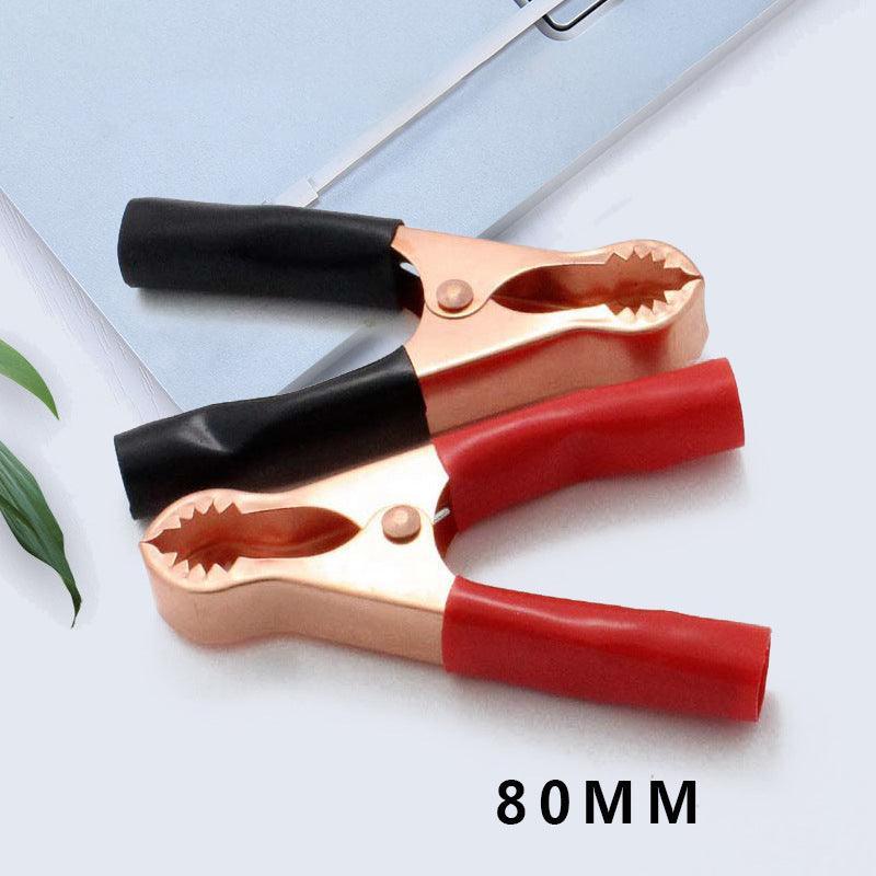 2/4/6Pairs Car Battery Tongs Cable Alligator Electrical Measured Clip Clamp Tool - 4pcs (2black+2red)