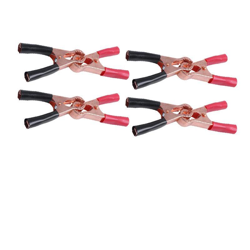2/4/6Pairs Car Battery Tongs Cable Alligator Electrical Measured Clip Clamp Tool - 4pcs (2black+2red)