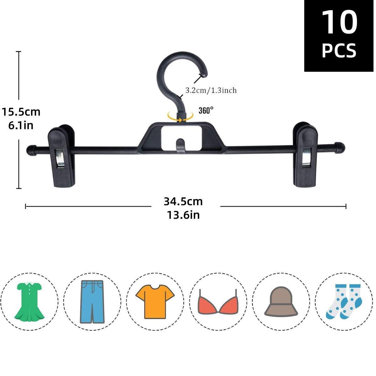 Seamless Household Retractable Pants Rack Buckle Clothes Clip Inner Hanger - Purple