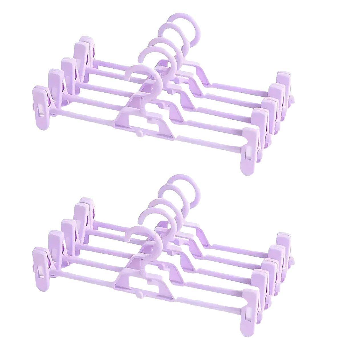 Seamless Household Retractable Pants Rack Buckle Clothes Clip Inner Hanger - White