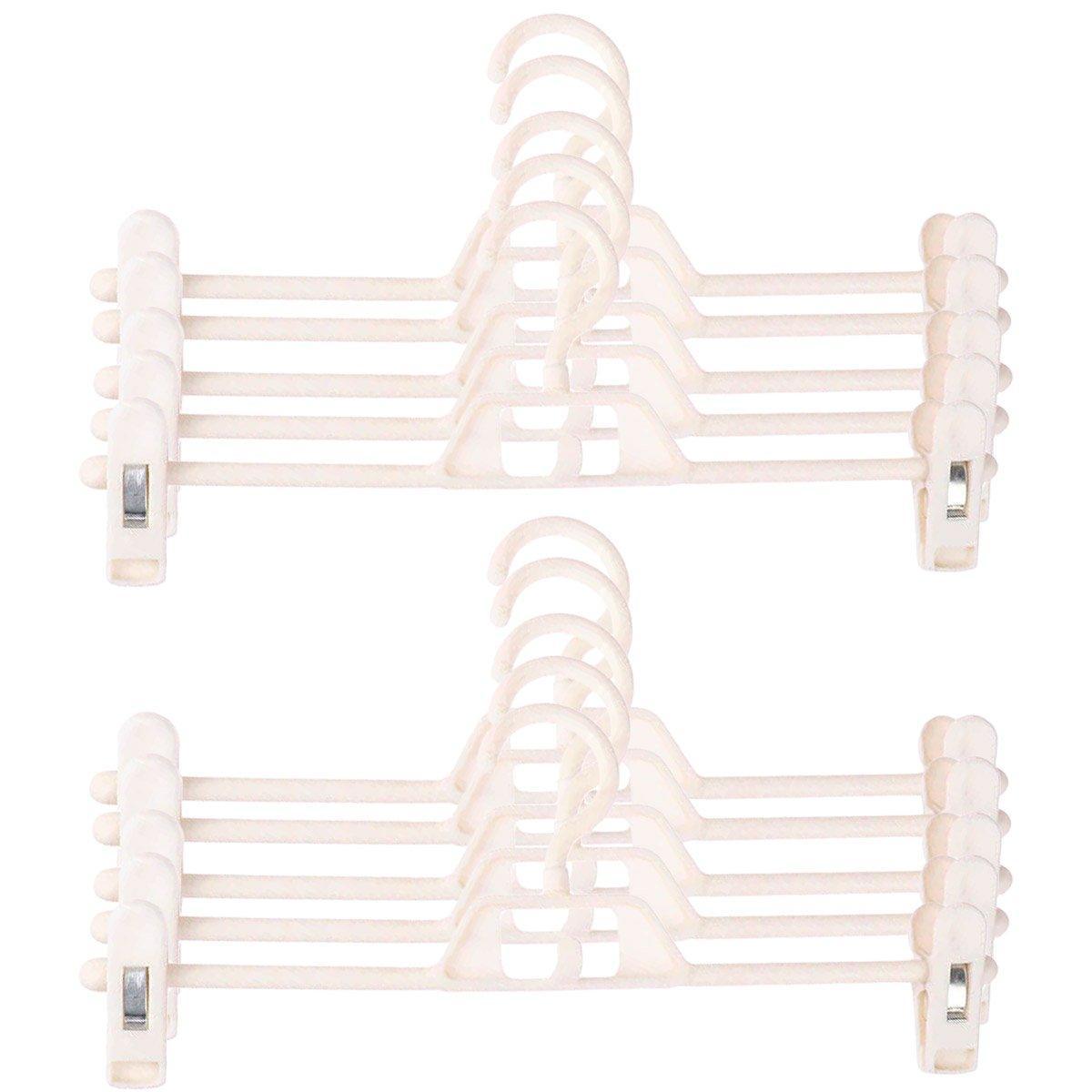 Seamless Household Retractable Pants Rack Buckle Clothes Clip Inner Hanger - White