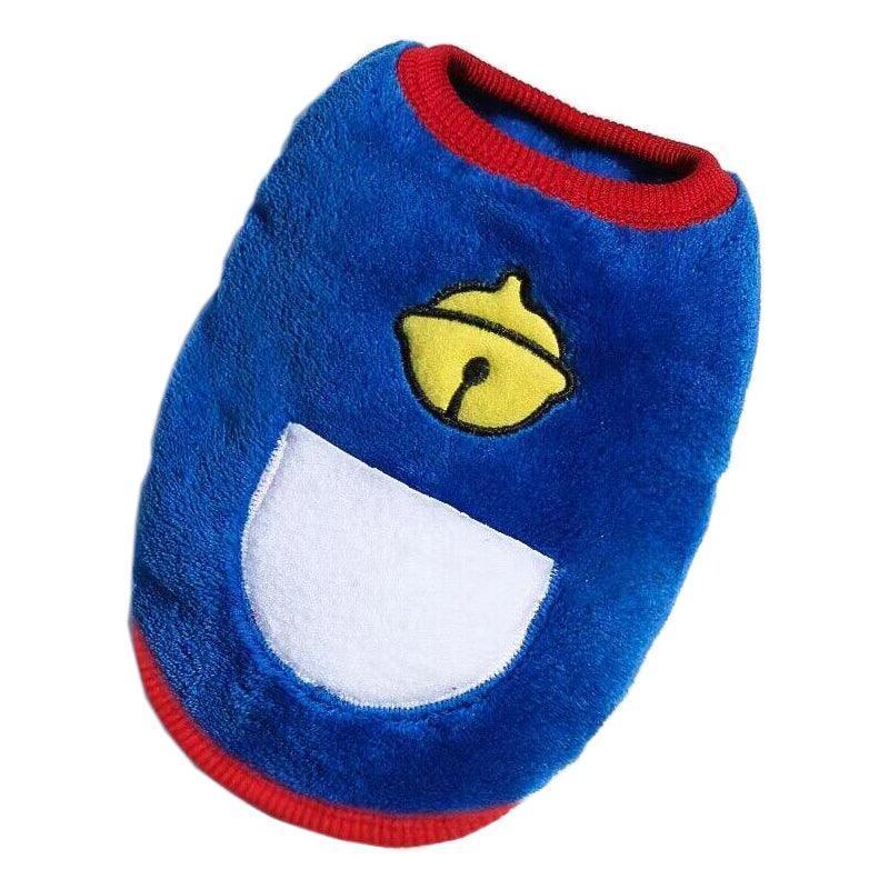 S Size Warm Winter Dog Clothes Soft Fleece Dog Jacket Pet Coat Sweater Cat Jumper - Blue Bell
