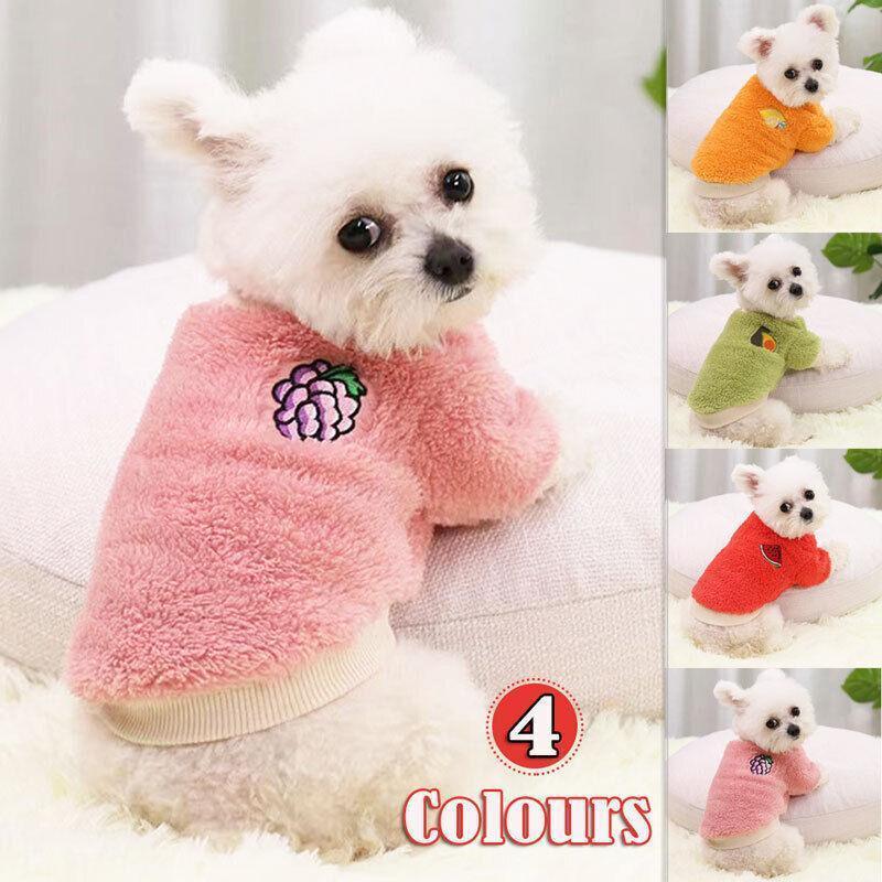 XS Puppy Pet Dog Fleece Warm Jumper Sweater Coat Small Yorkie Chihuahua Cat Clothes - Orange