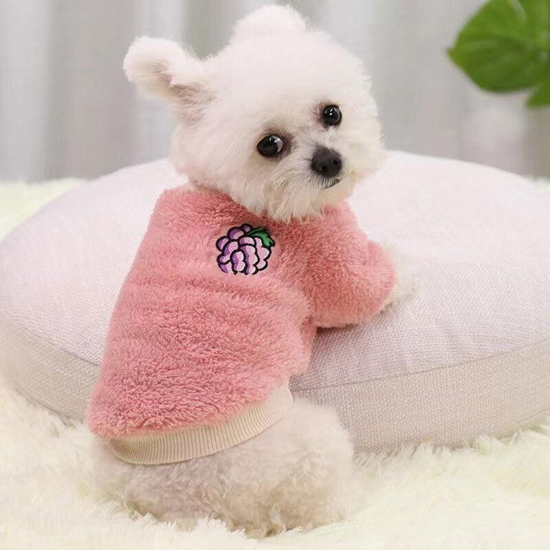 XS Puppy Pet Dog Fleece Warm Jumper Sweater Coat Small Yorkie Chihuahua Cat Clothes - Orange