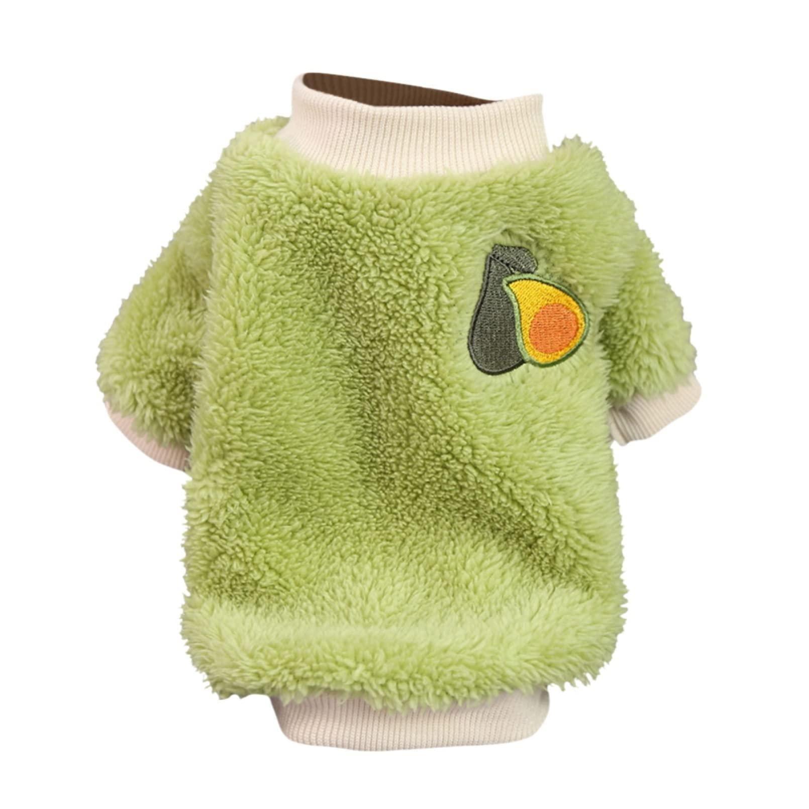 XS Puppy Pet Dog Fleece Warm Jumper Sweater Coat Small Yorkie Chihuahua Cat Clothes - Orange