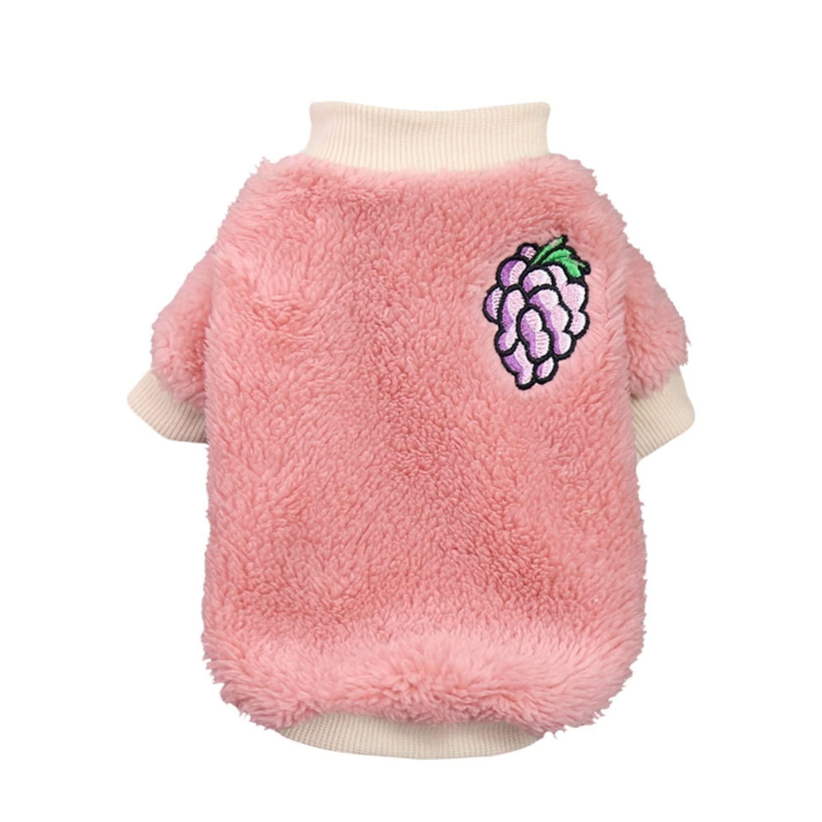 XS Puppy Pet Dog Fleece Warm Jumper Sweater Coat Small Yorkie Chihuahua Cat Clothes - Orange