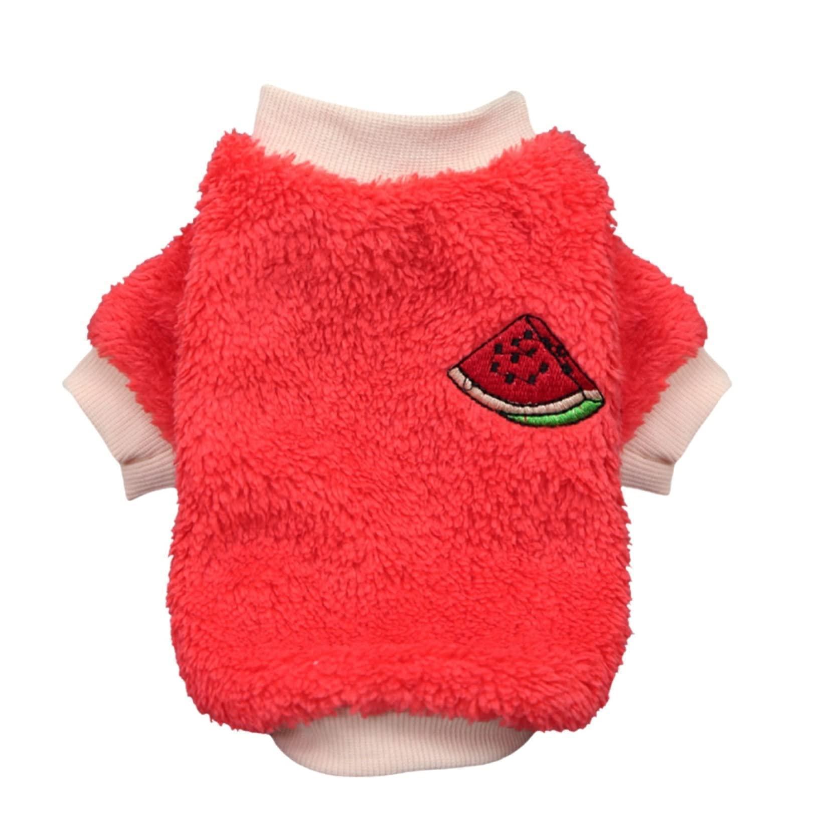 XS Puppy Pet Dog Fleece Warm Jumper Sweater Coat Small Yorkie Chihuahua Cat Clothes - Orange