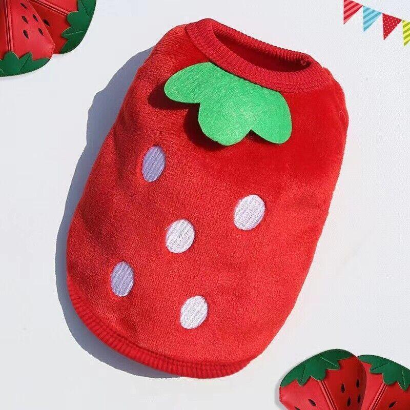 S Size Warm Winter Dog Clothes Soft Fleece Dog Jacket Pet Coat Sweater Cat Jumper - Pink Ice Cream
