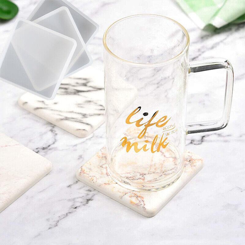 Coaster Resin Casting Mould Epoxy Mold Silicone Craft DIY Jewelry Agate Making - Large Round*4