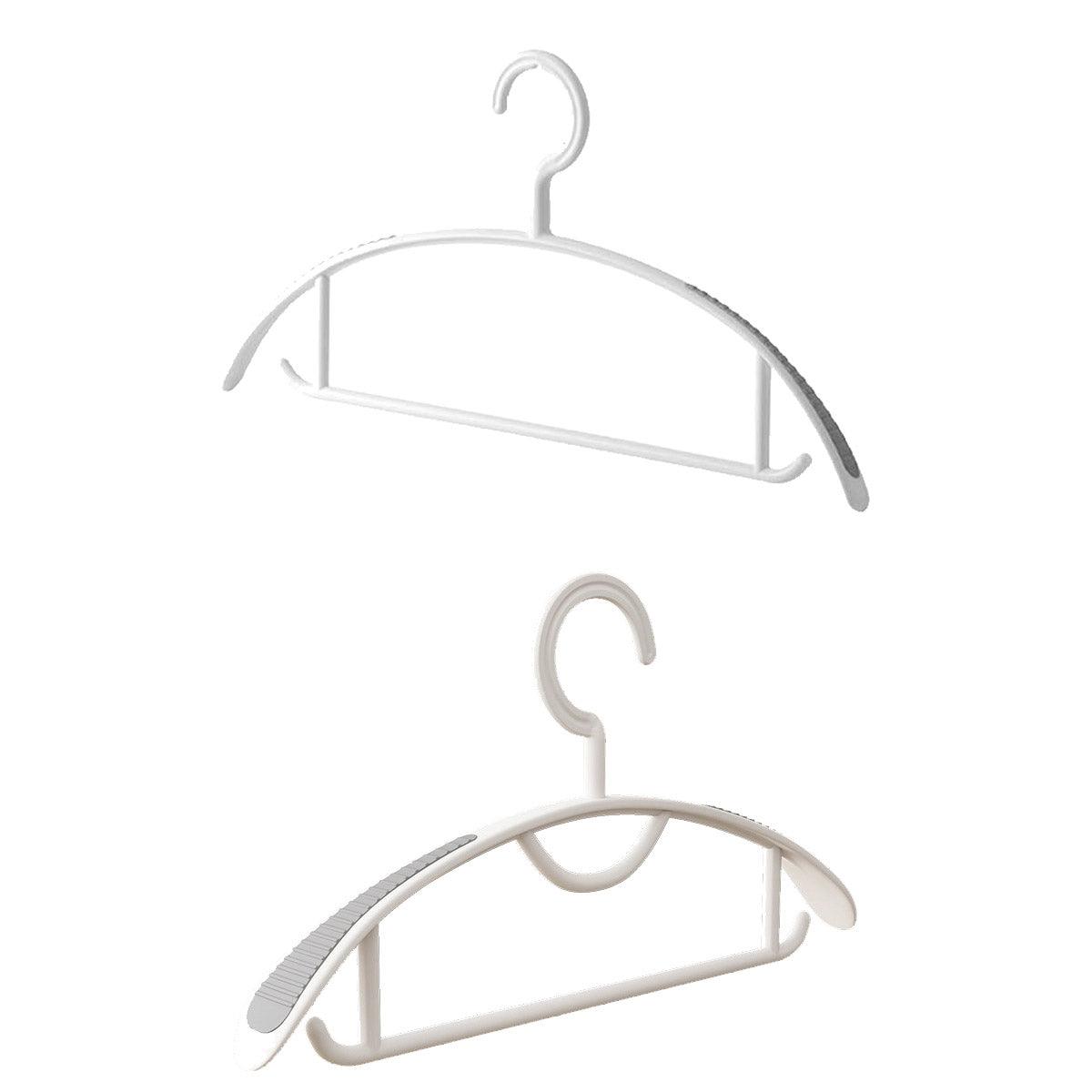 10PCS Plastic Half Round Non Slip Hangers Non Marking Drying Racks Home Use - Wide