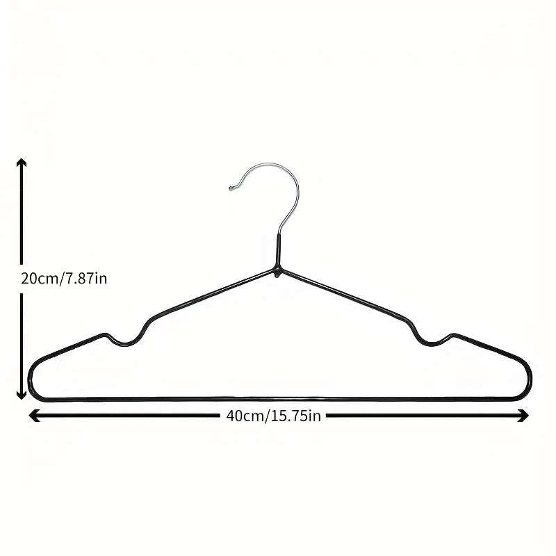 Clothes Hangers 10 Pack Anti Slip Plastic Hanger Clothes Rack Organizer - White
