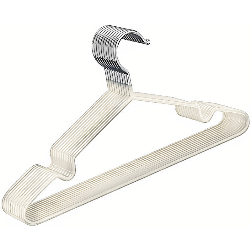 Clothes Hangers 10 Pack Anti Slip Plastic Hanger Clothes Rack Organizer - White