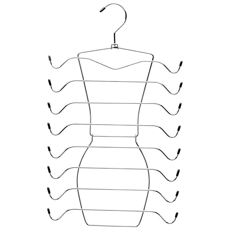 2pcs 8 Tier Metal Clothes Hanger Underwear Storage Organizer Stainless Steel