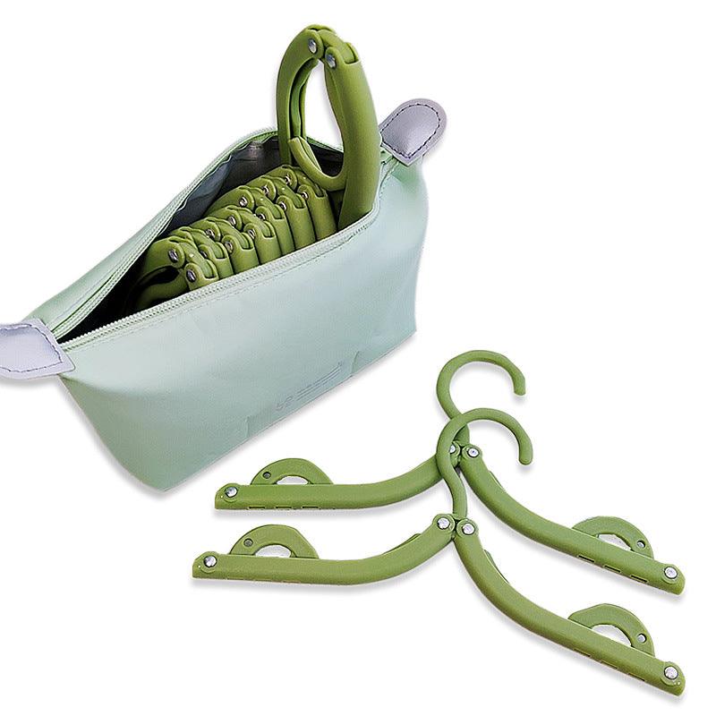 Portable Foldable Clothes Rack Travel Drying Stand for Home and Outdoor Use - Yellow