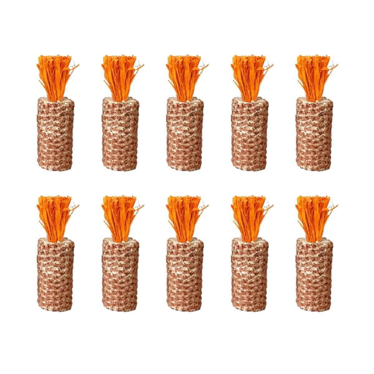 10pcs Pet Chewing Radish Hamster Toys Corn Cob Teething Sticks for Small Animals