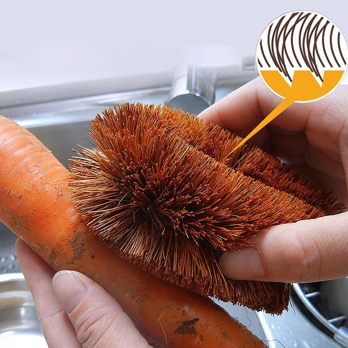 3PCS Kitchen Dish Cleaning Brushes Soft Bristle Degreasing Pot Scrubber Brush