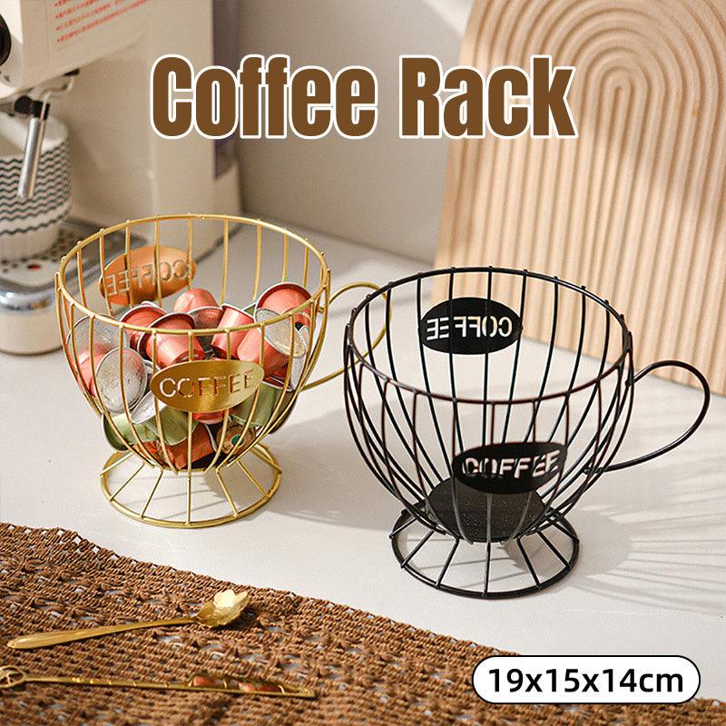 Snacks and Candy Organizer Coffee Capsules Shelf Storage for Kitchen and Pantry - Black