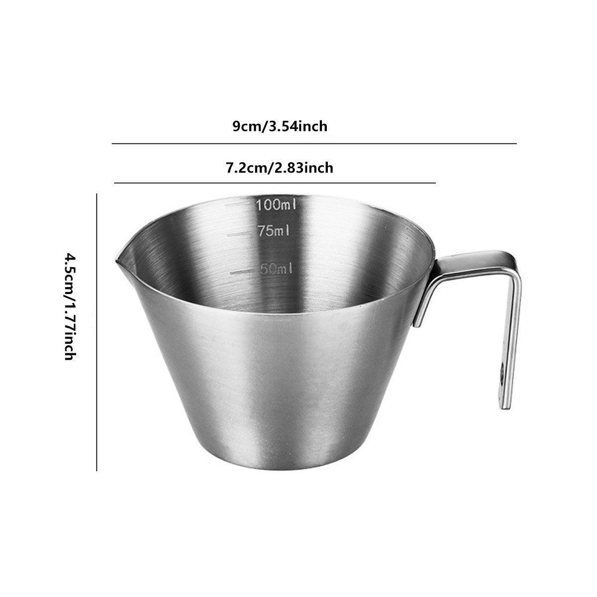 100ml Stainless Steel Coffee Extraction Measuring Cup Graduated Coffee Tool