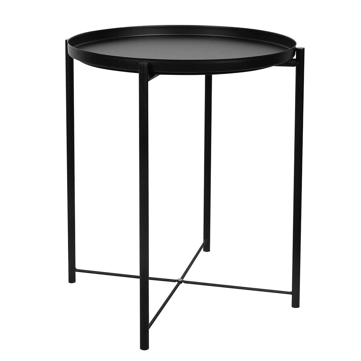 Small Coffee Table Simple Tray Mini Round Table Compact Side Table Living Room