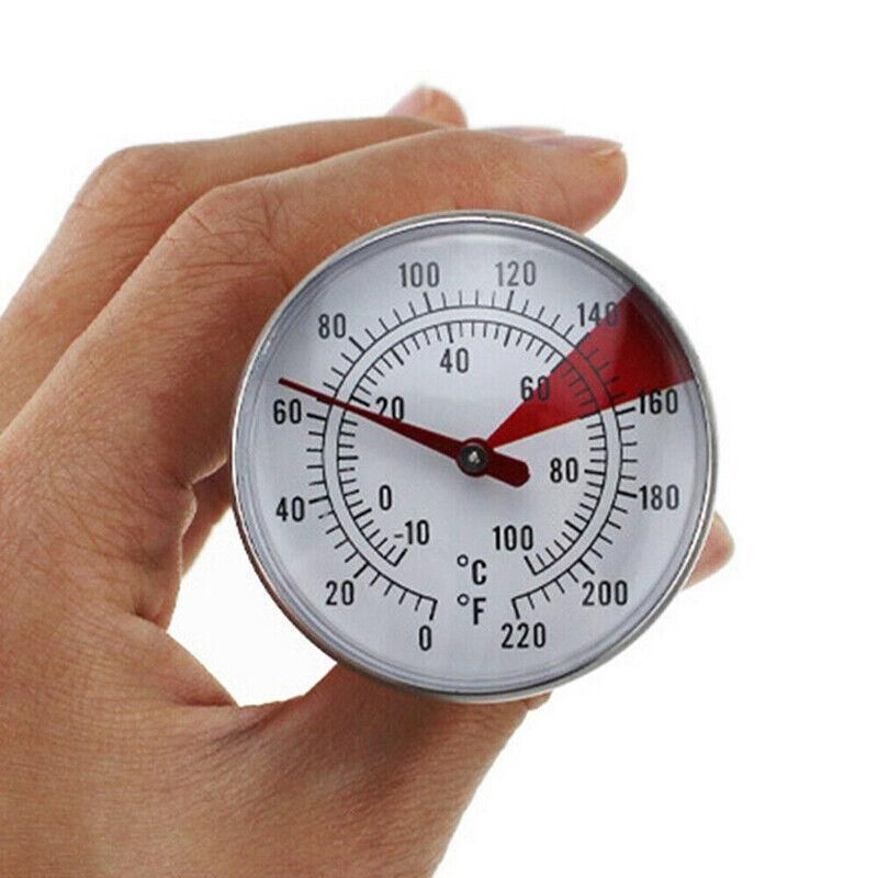 Milk Coffee Probe Thermometer Maker Temperature Jug Pan Clip Stainless Steel New