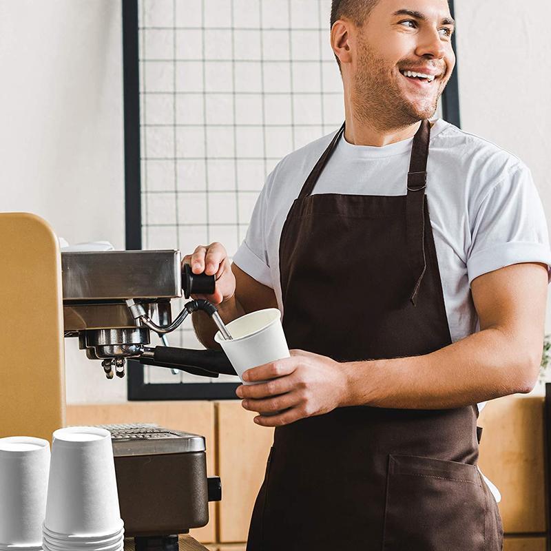 Disposable Coffee Cups Takeaway Paper Single Wall 16oz No Lids - 100pcs (50 Cups No Lids)
