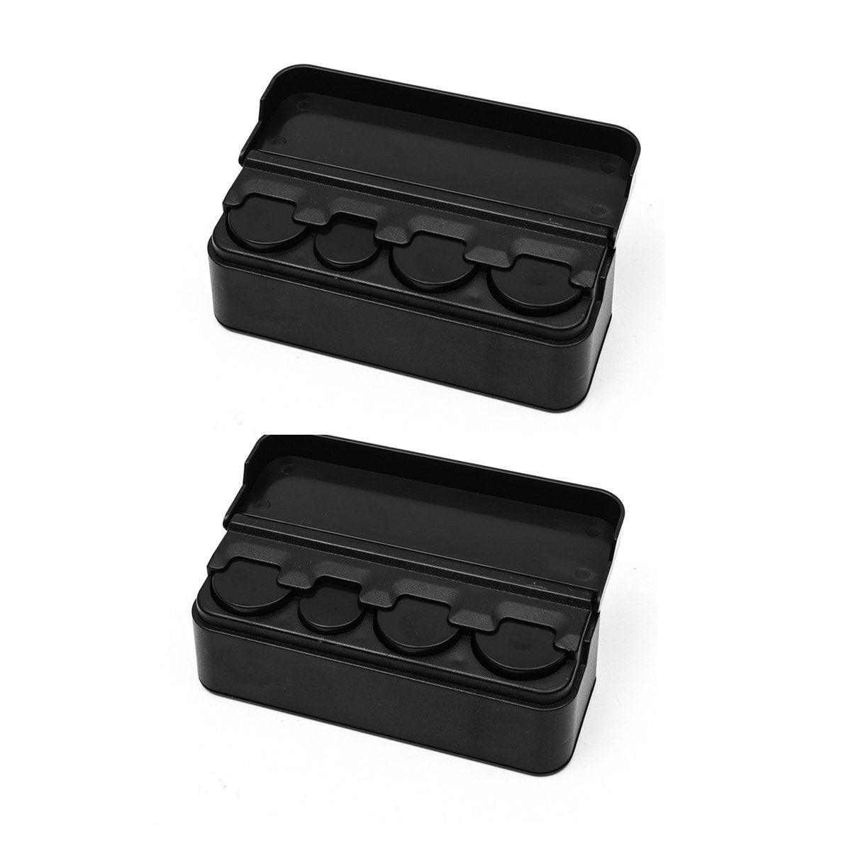 2X Car Coin Holder Portable Mini Change Storage Box Container Organizer Interior