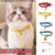 Adjustable Pet Collar with Buckle and Bell for Kitten and Dog Wearable Accessory - Green