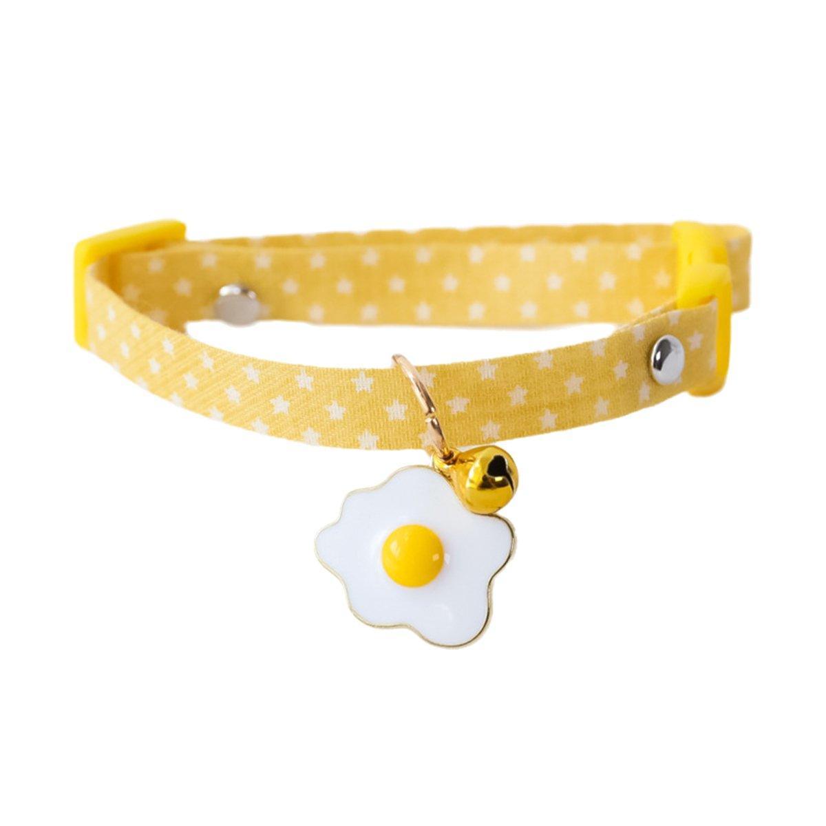 Adjustable Pet Collar with Buckle and Bell for Kitten and Dog Wearable Accessory - Green