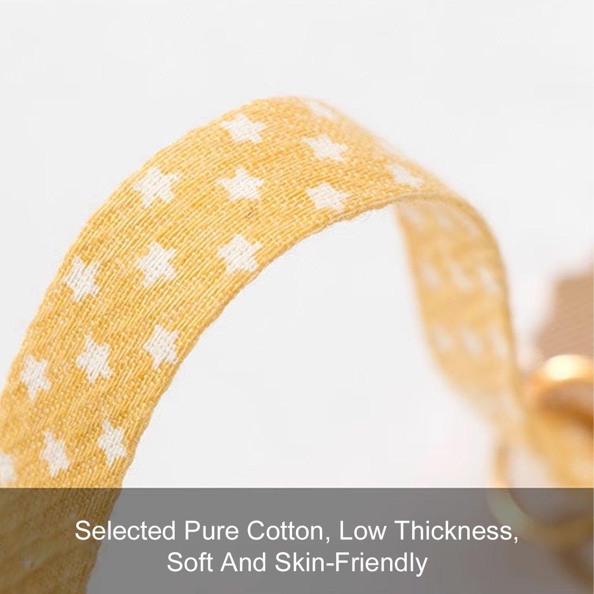 Adjustable Pet Collar with Buckle and Bell for Kitten and Dog Wearable Accessory - Yellow