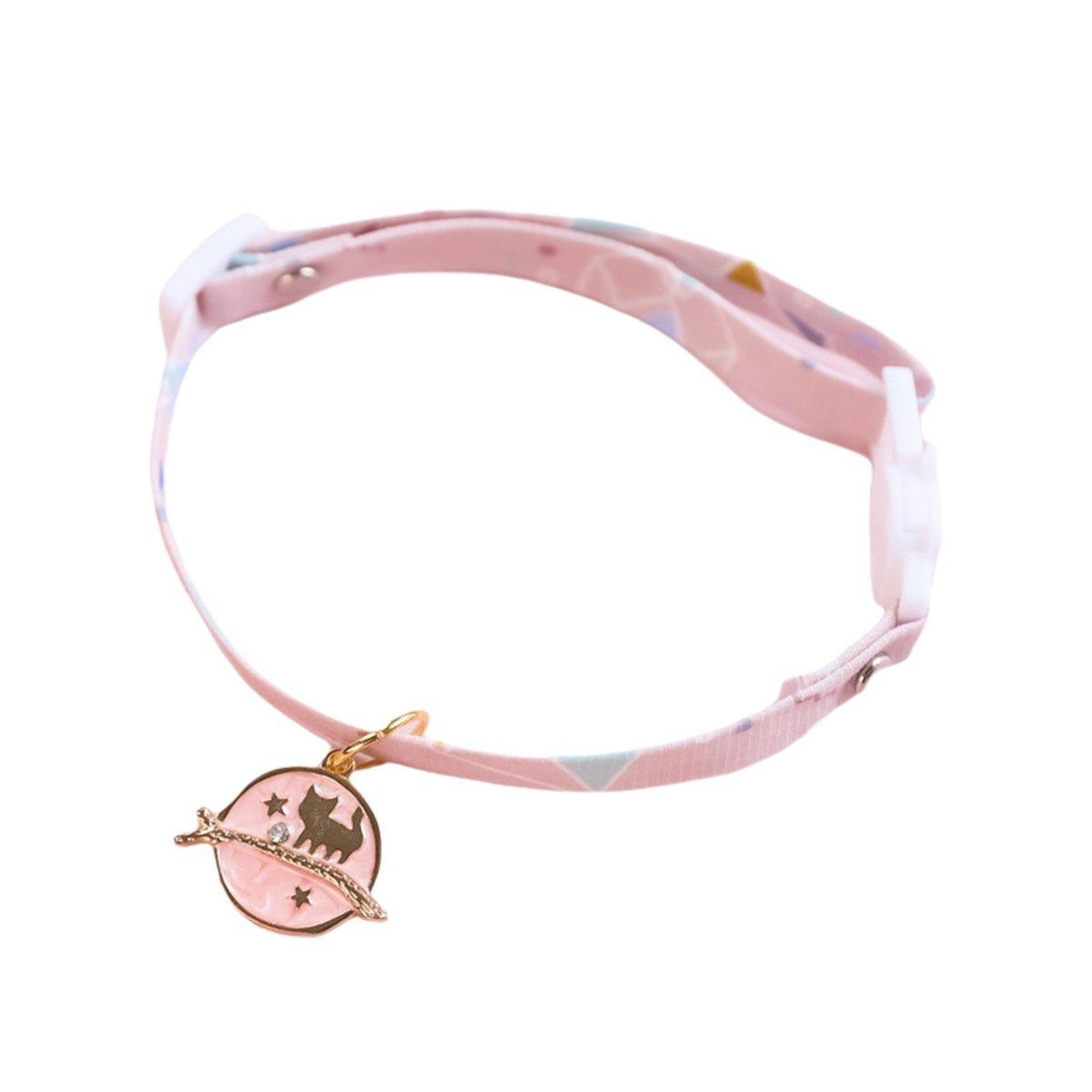 Adjustable Pet Collar with Buckle and Bell for Kitten and Dog Wearable Accessory - Yellow