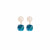 Small Fresh Blue Oil Earrings Retro Fashion Temperament Silver Needle Jewellery