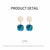 Small Fresh Blue Oil Earrings Retro Fashion Temperament Silver Needle Jewellery