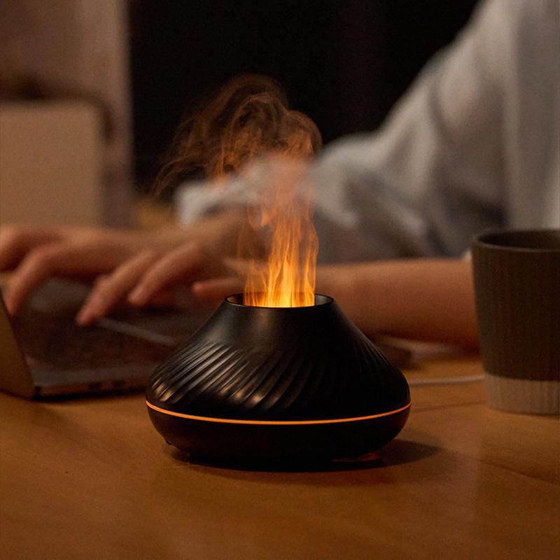 Flame Essential Oil Diffuser,Air Diffuser,Ultrasonic Aromatherapy Air Humidifier