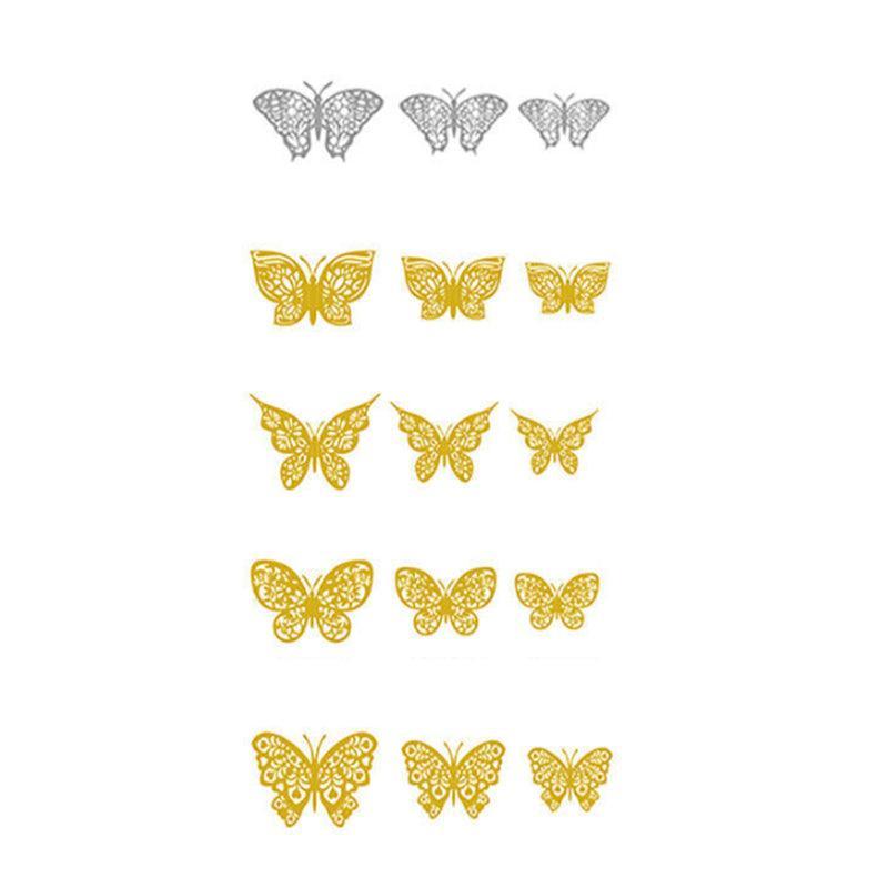 12X 3D Butterfly Wall Decals Stickers Removable Kids Nursery Decoration - 7602