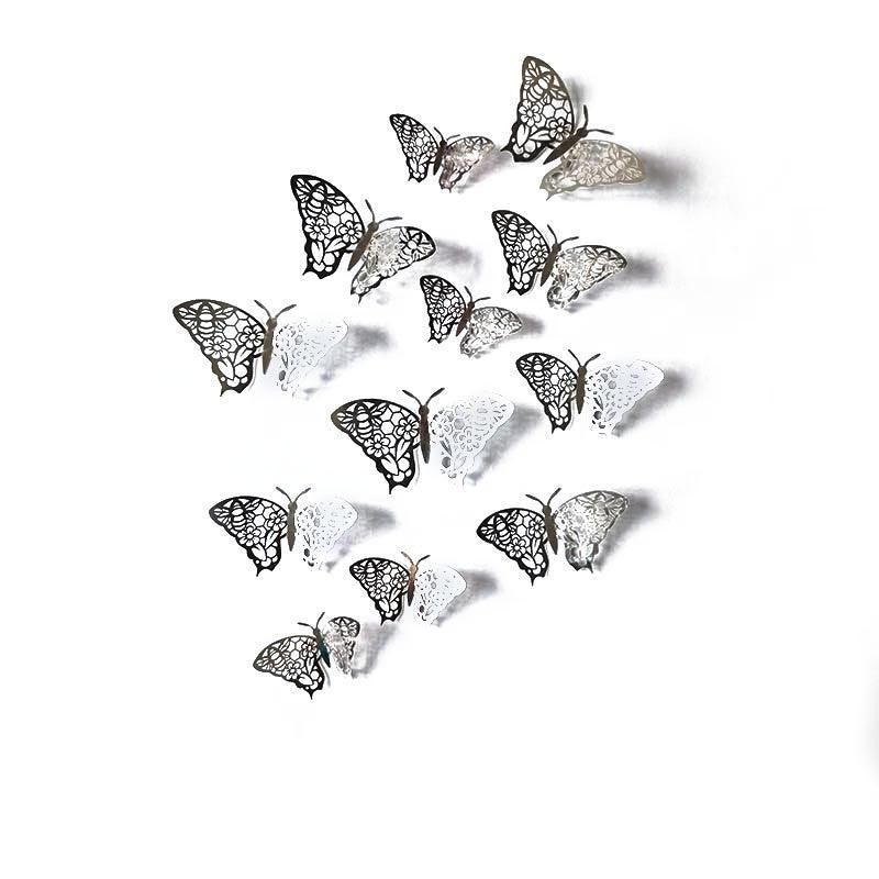12X 3D Butterfly Wall Decals Stickers Removable Kids Nursery Decoration - 7602