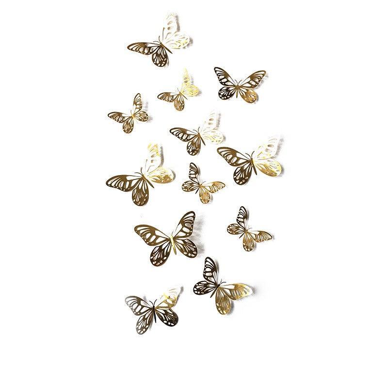 12X 3D Butterfly Wall Decals Stickers Removable Kids Nursery Decoration - 7604