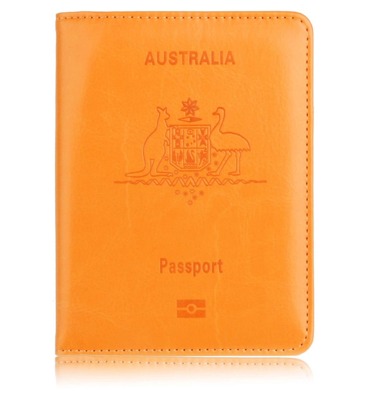 RFID Passport Holder Slim Leather Travel Wallet ID Card Cover Case for Men Women - Black