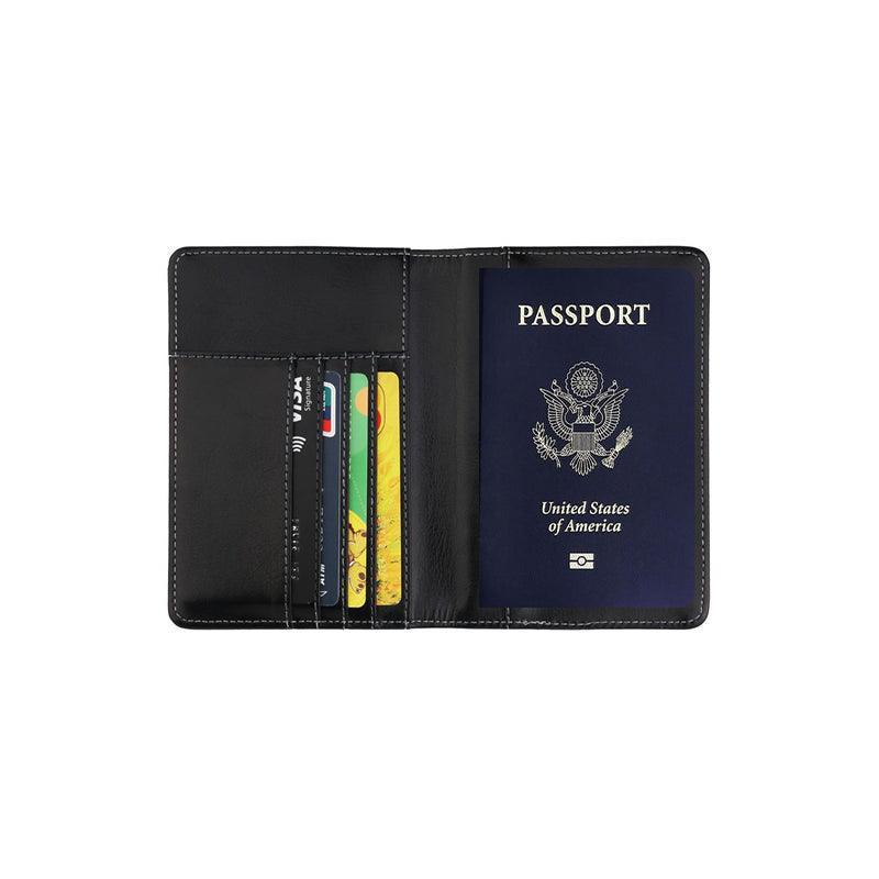 RFID Passport Holder Slim Leather Travel Wallet ID Card Cover Case for Men Women - Blue