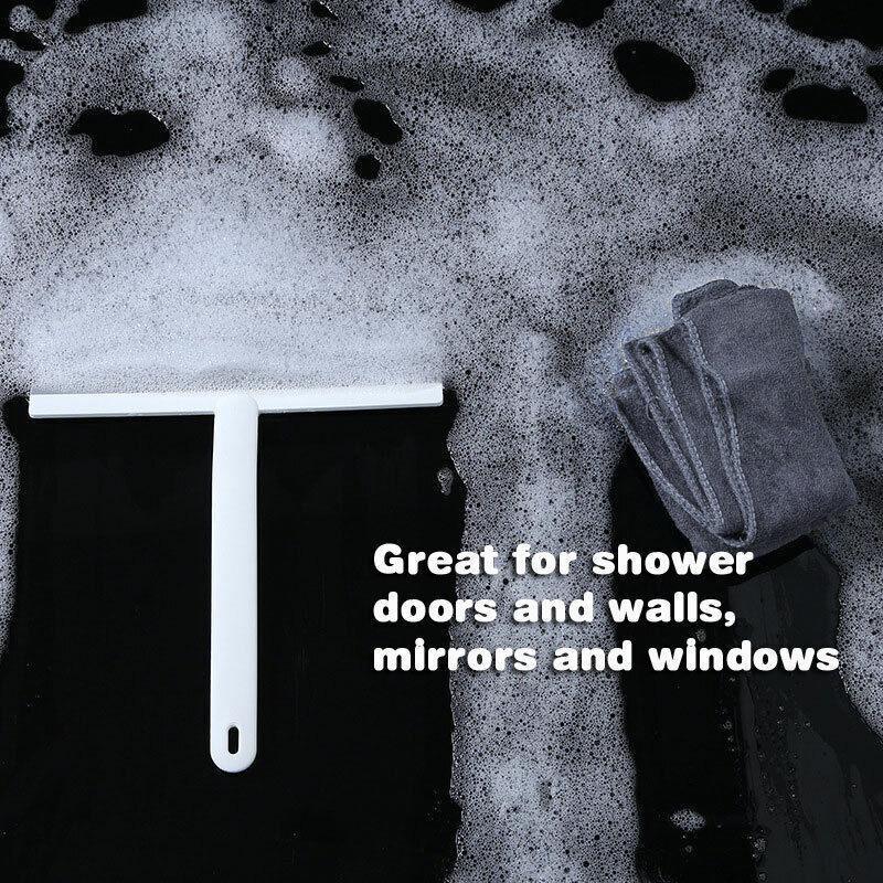 Shower Squeegee Bathroom Mirror Window Glass Cleaner Wiper Home Cleaning Tool - Blue