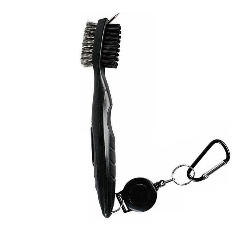 Golf Cleaning Brush Retractable Stock Color Groove Cleaner With Reel Club Ball - Blue