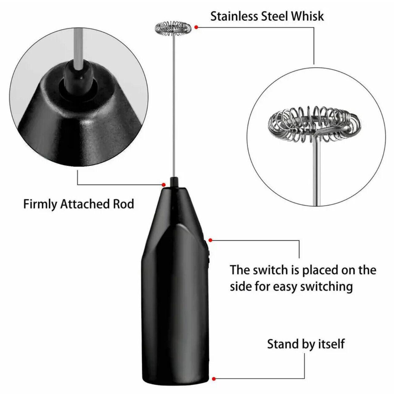 Electric Kitchen Mini Foamer Milk Frother Egg Beater Stirrer Whisk Mixer Tool - Coffee