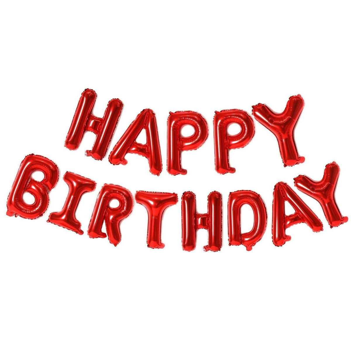 40Cm 3D Happy Birthday Letters Balloons Inflating Foil Banner Bunting Celebrate - Gold