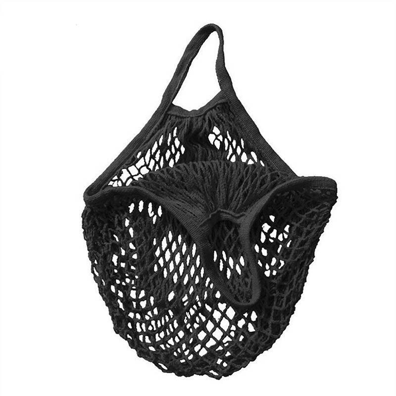Reusable Mesh Net Shopping Bag String Tote Grocery Fruit Vegetable Storage - Grey