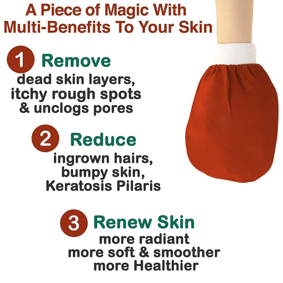 5 Pcs Towel Exfoliating Bath Washcloth Viscose Scrub Mitten Towel - Pink *5 PCS