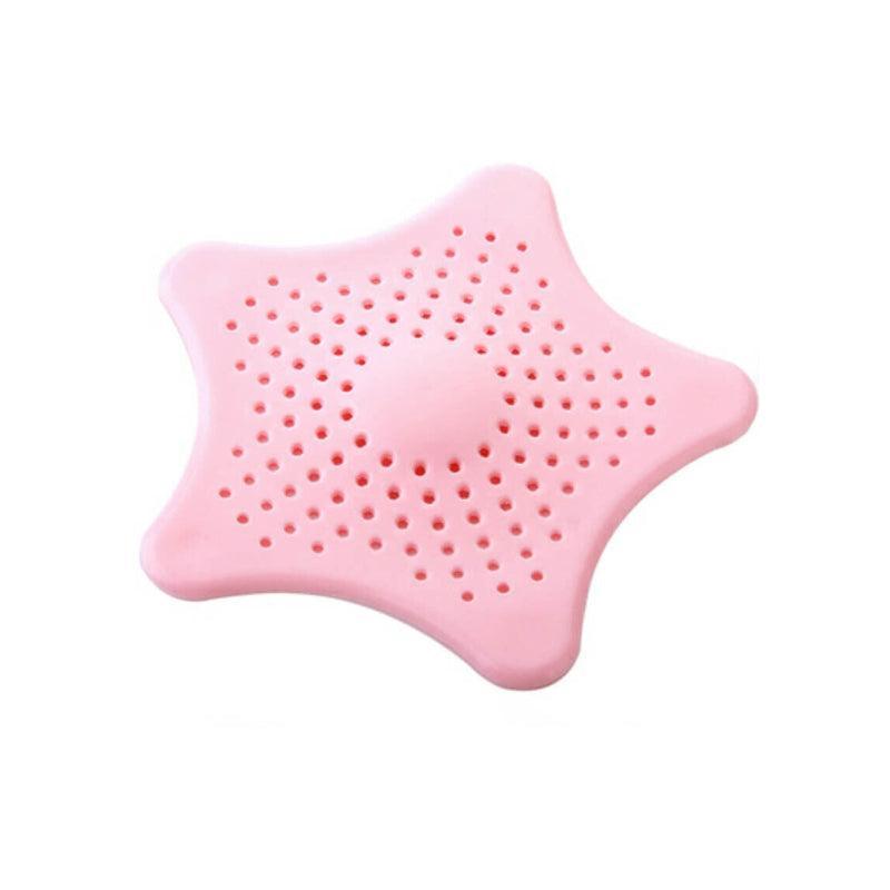 New Bathroom Drain Hair Catcher Bath Stopper Sink Strainer Shower Filter Covers - Pink